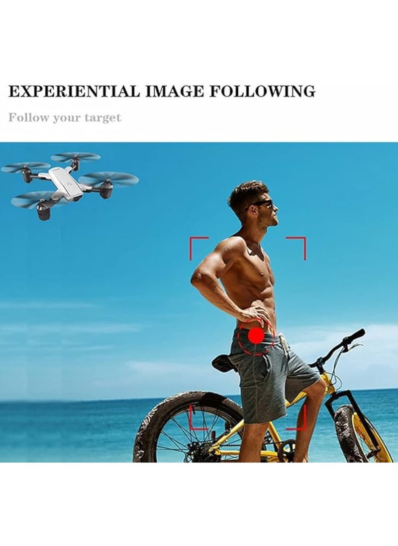 Pihot Mini Drone RC Drone Multifunctional P10 Follow Me, Gesture Control, Gesture Photo, Gesture Recording, Altitude Hold, One Key Lift, Route Planning & Auto Home Grey
