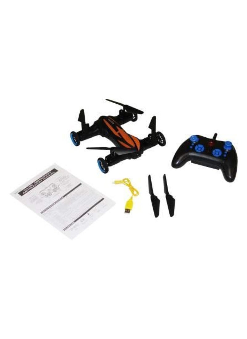 LH-X21 RC Car Mini Drone 2-In-1 RC Flying Car & Drone Headless Mode 3D Rolling One-key Return Portable Drone & RC Car For Adults And Kids Orange/Black