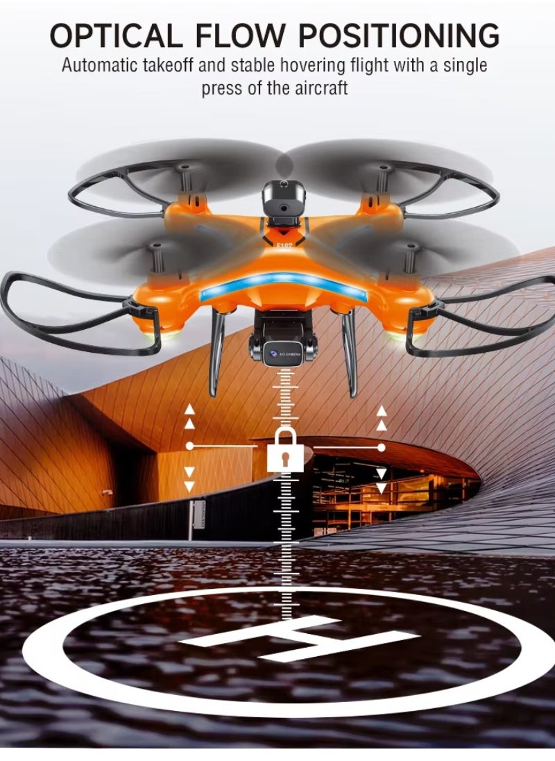 ZFR F192 Drone 90° Remote ESC Multifunctional Mini Drone Optical Flow Positioning, Handless Mode, Altitude Mode, 306° Flip, WiFi, One Key Return, Obstacle Avoidance & LED Light Orange/Black