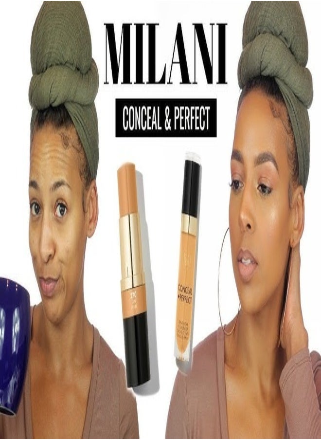 Milani Conceal + Perfect Foundation Stick - 260 Warm Sand (0.46 Ounce) Vegan, Cruelty-Free Cream Foundation - Cover Under-Eye Circles, Blemishes & Skin Discoloration for a Flawless Finish