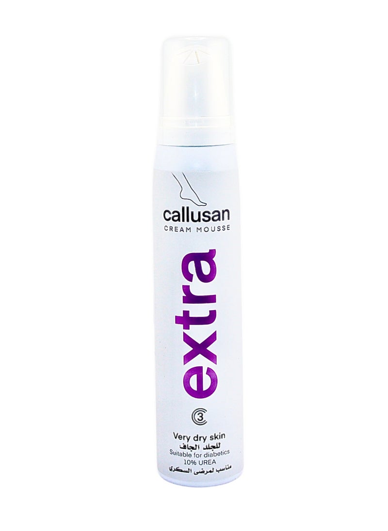 Callusan Extra Cream Mousse 125ML – 10% Urea | Intensive Care for Very Dry & Diabetic Skin | Fast-Absorbing Hydration