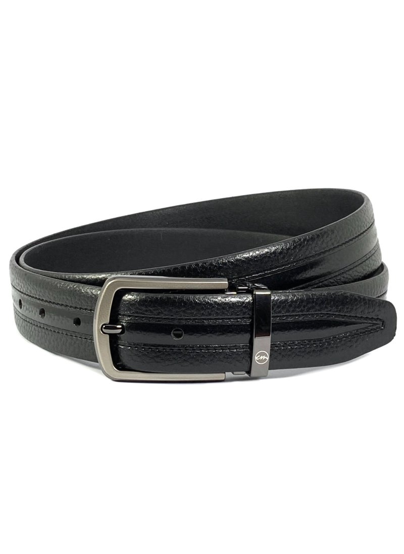 Classic Milano Genuine Leather Belt for Men – Formal & Semi-Casual Men's Belts | Stylish Party Wear Man Belt | Durable Leather Belt for Casual Outfits & Gifts