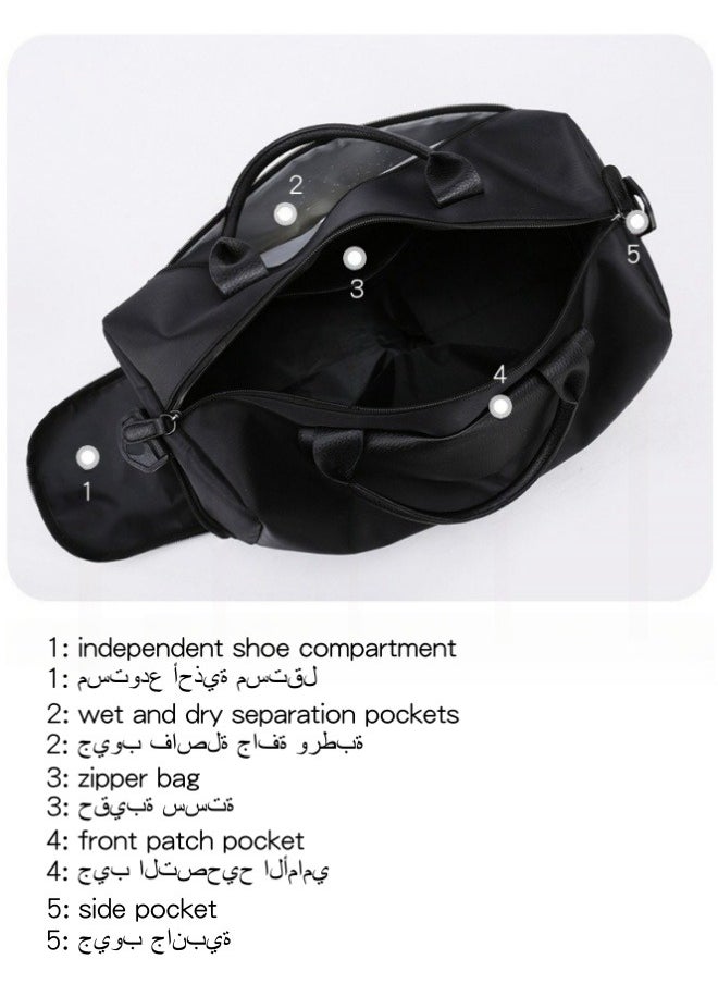 Unisex Large-capacity Gym Sack, Men's/Women's Independent Shoe Compartment Yoga Bag Fitness Bag Hiking Bag Sports Bag Shoulder Bag, Wet and Dry Separate Backpack Tourist Bag Duffle Bag for Girls, Boys