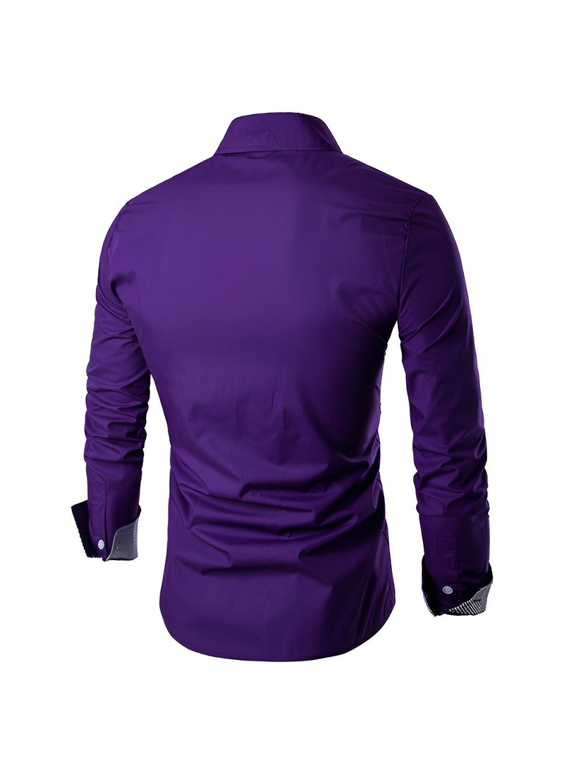 Men's Shirts Print Button Down Dress Shirt Fashion Long Sleeve Casual Shirts Slim Fit Shirts Stretch Dress Shirt Wrinkle-Free Regular Fit Shirts