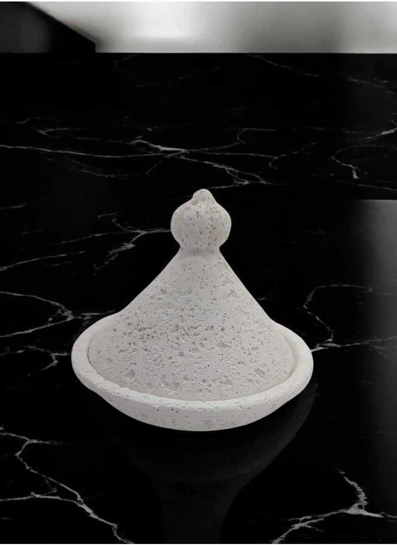 Akdc  clay tajine 12cm Decoration Colour white