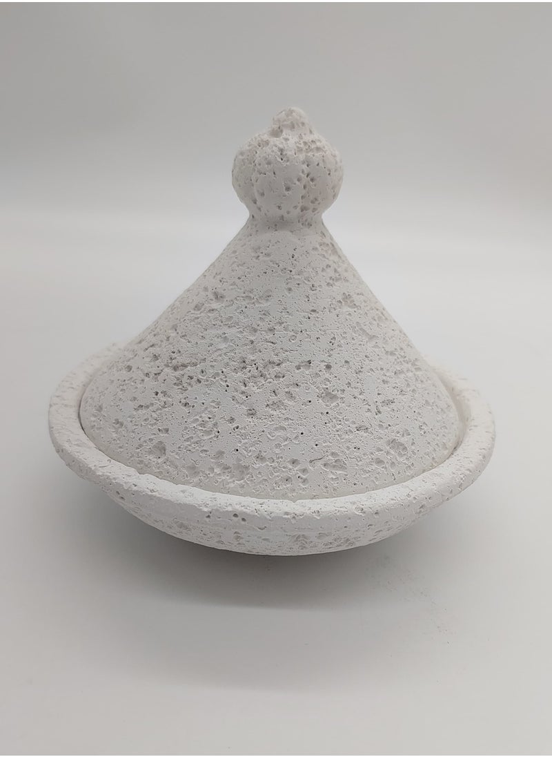 Akdc  clay tajine 12cm Decoration Colour white