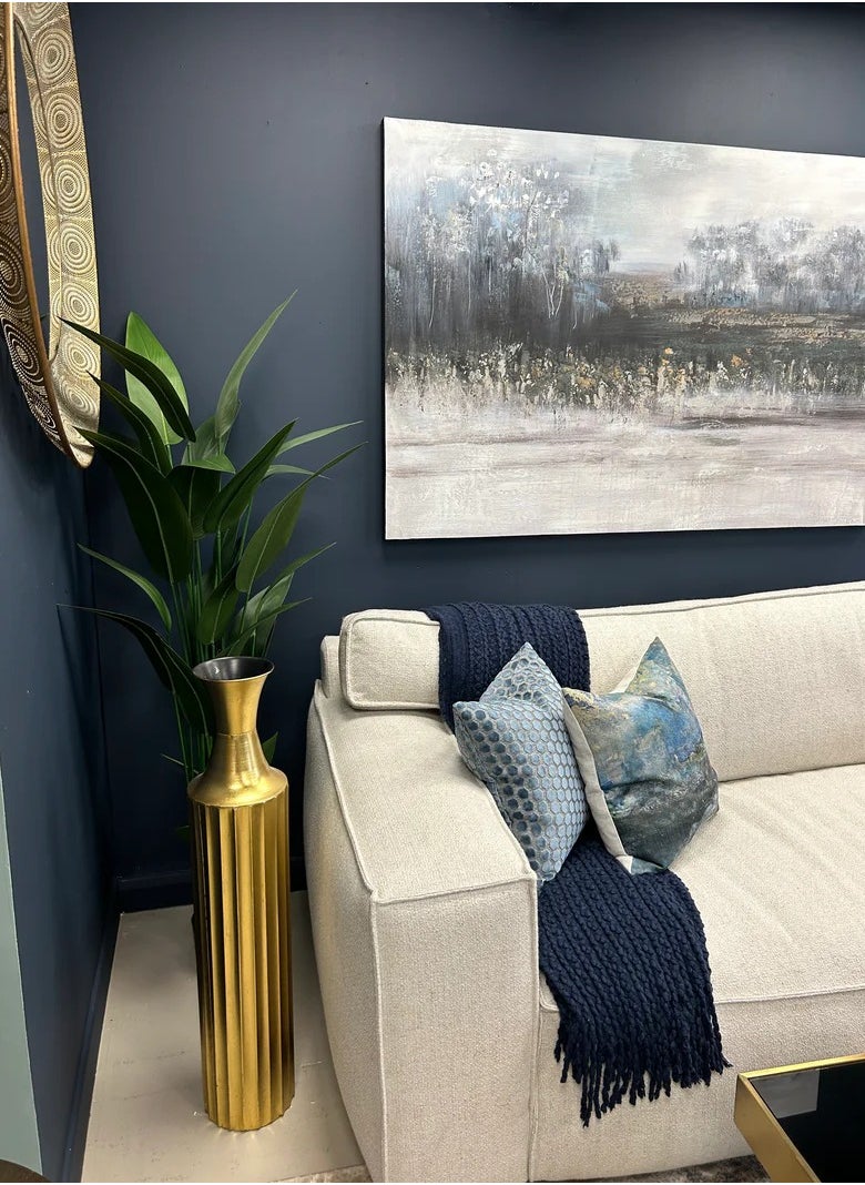 DECORHILLS High Decorative Gold Metal Floor Vase | Elegant Tall Home Décor Vase | Vase for Home Decoration