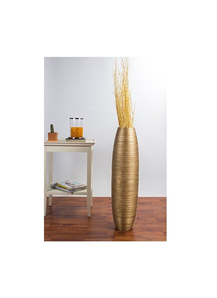 DECORHILLS High Decorative Gold Metal Floor Vase | Elegant Tall Home Décor Vase | Vase for Home Decoration