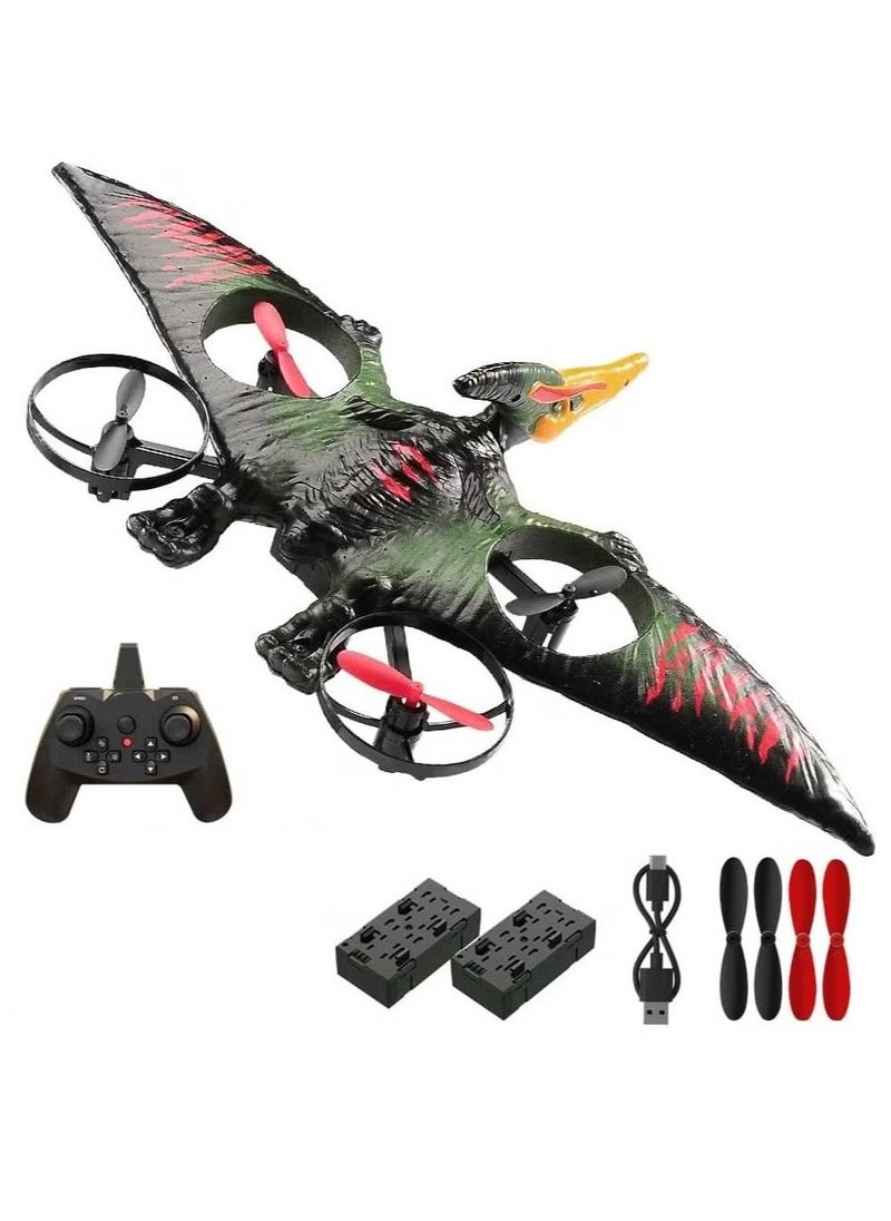 Dragon Remote Control Airplane – RC Dinosaur Plane 2.4G 6-Axis Gyro EPP Foam RC Aircraft, One Key Take Off, 360° Rotation, Easy to Fly RC Glider for Kids & Beginners – Fun Flying Toy (Green)