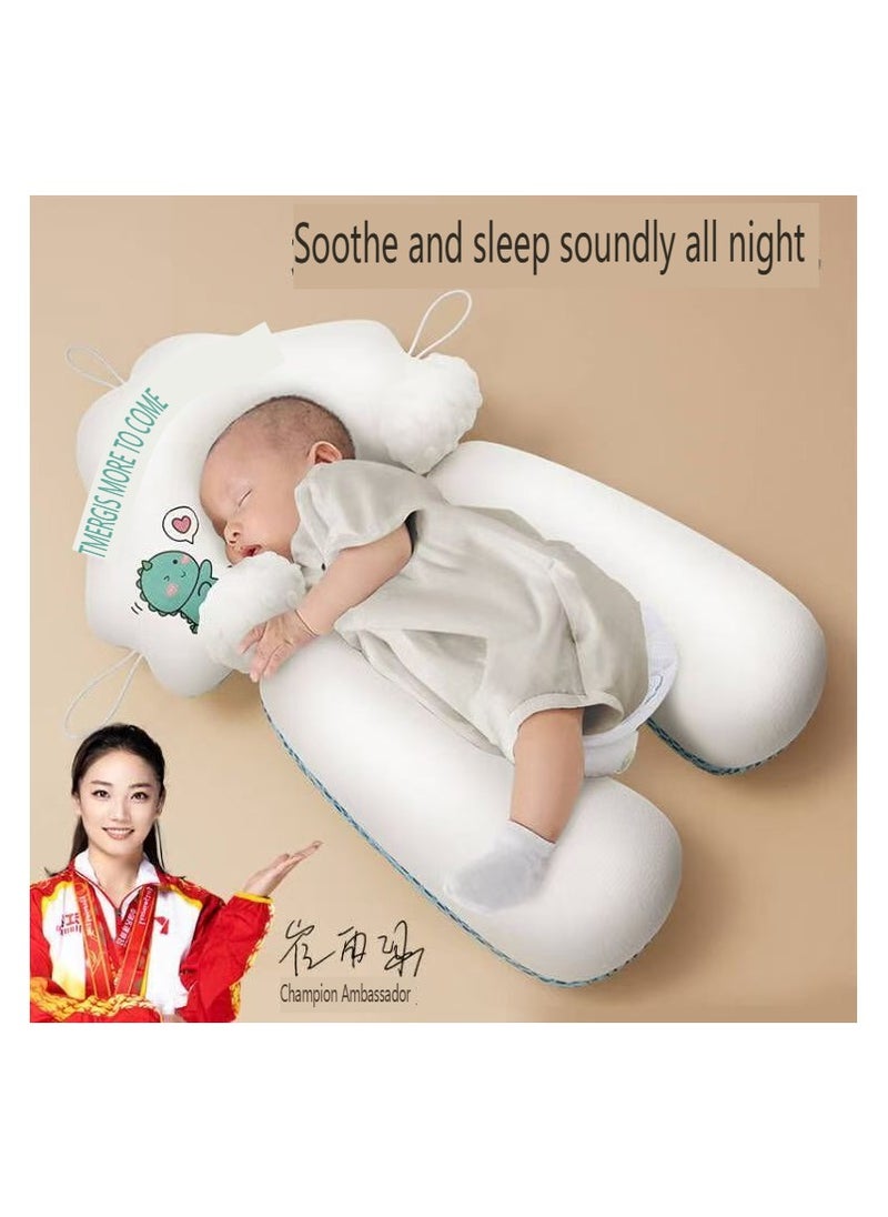 Newborn styling pillow, baby soothing pillow, 0-1 year old anti startle and head deviation correction head shape safety device