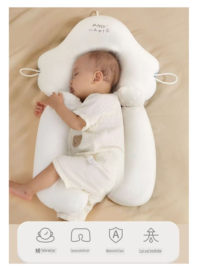Newborn styling pillow, baby soothing pillow, 0-1 year old anti startle and head deviation correction head shape safety device