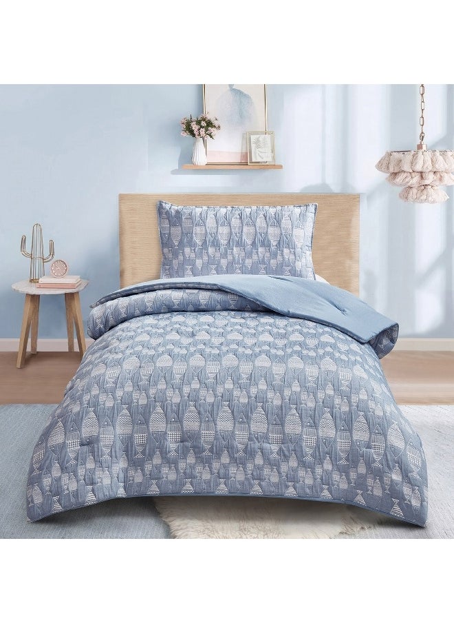 Sea World Fishes 2-Piece Single Comforter Set 220 x 135 cm