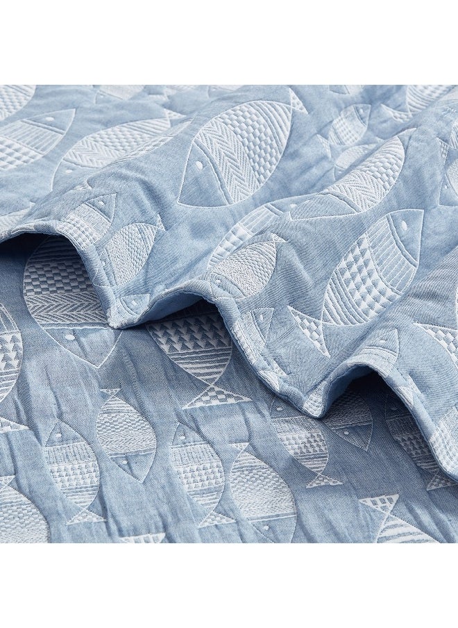 Sea World Fishes 2-Piece Single Comforter Set 220 x 135 cm