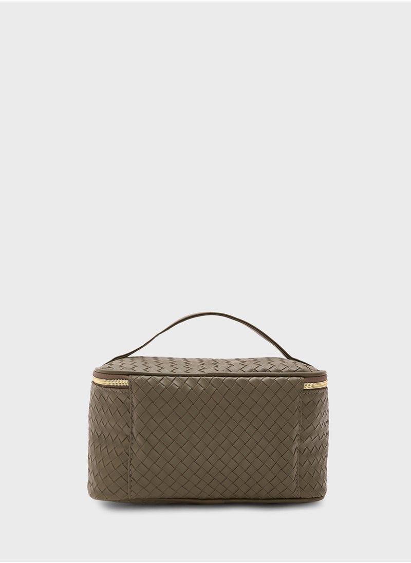 Weave Pattern Cosmetic Bag