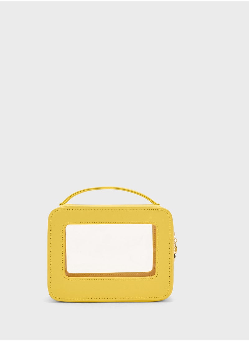 Cosmetic Bag With Top Handle