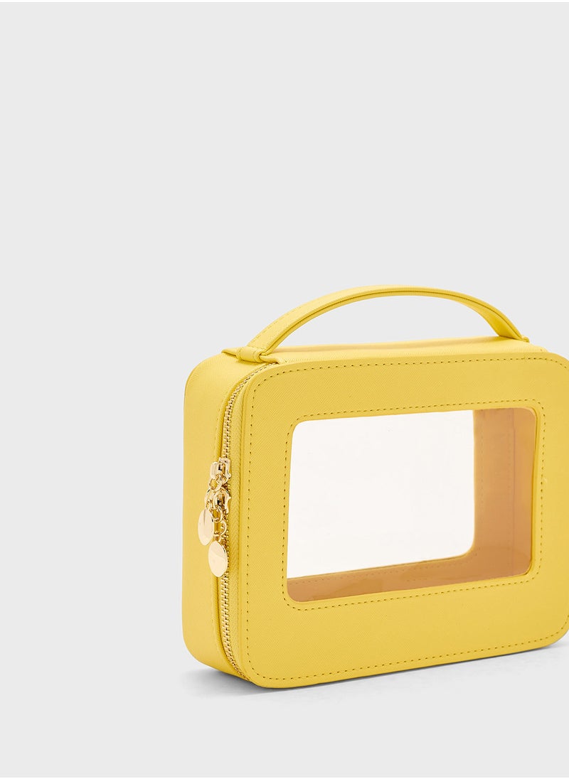 Cosmetic Bag With Top Handle