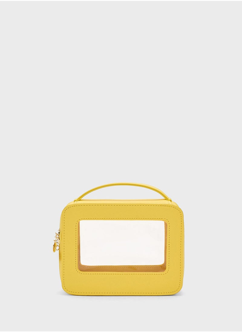 Cosmetic Bag With Top Handle