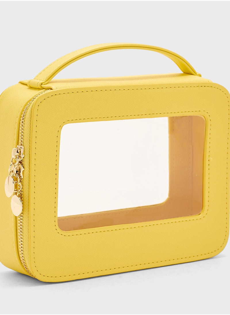 Cosmetic Bag With Top Handle