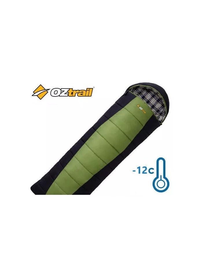 OZTrail Alpine View Jumbo -12°C Sleeping Bag | Extra Large 230x90cm | Extreme Cold Weather Comfort & Durability for Camping & Outdoors