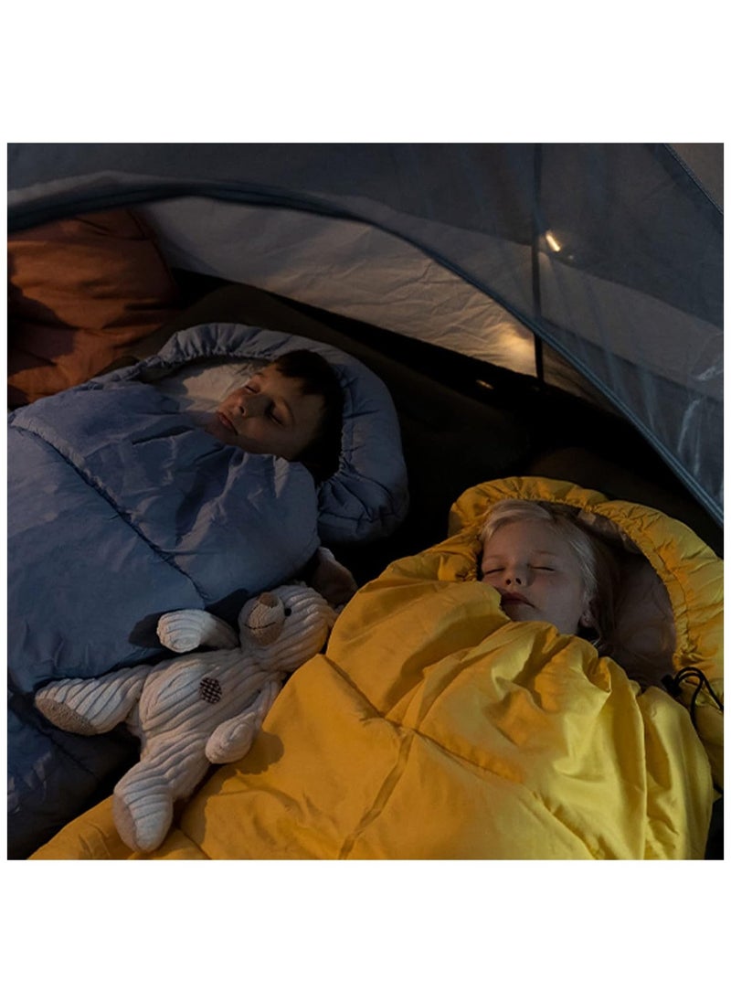 Lightweight Camping Sleeping Bag for Kids, Boys, Girls, Teens - Portable, Waterproof, with Compression Sack for Hiking and Camping