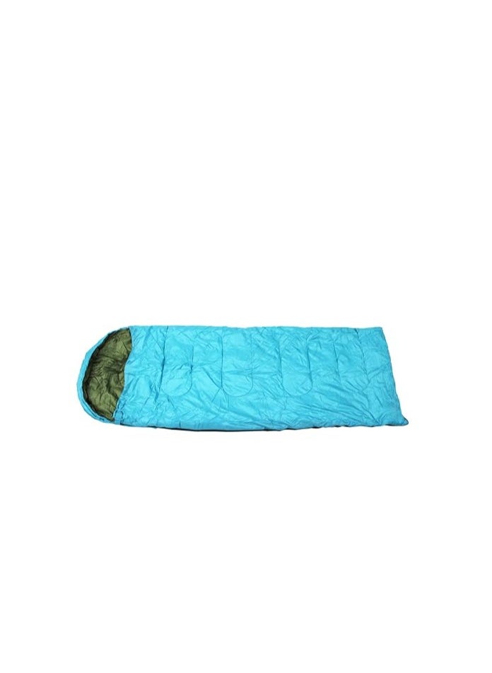 Camping Outdoor Sleeping Bag Include Compression Bag Zipper Adjustable Hood Waterproof Breathable and Portable for All Seasons Blue