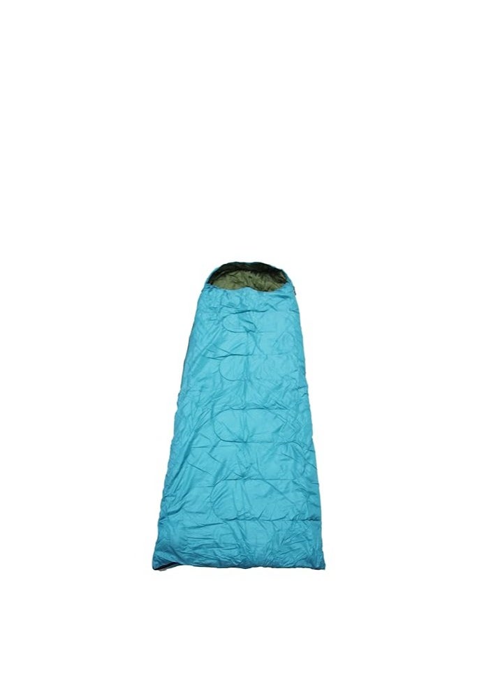 Camping Outdoor Sleeping Bag Include Compression Bag Zipper Adjustable Hood Waterproof Breathable and Portable for All Seasons Blue