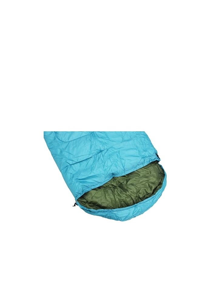 Camping Outdoor Sleeping Bag Include Compression Bag Zipper Adjustable Hood Waterproof Breathable and Portable for All Seasons Blue