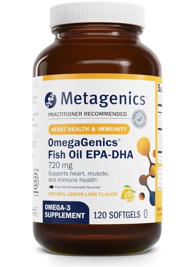 OmegaGenicsÂ® EPA-DHA 720 Omega-3 Fish Oil â€“ Daily Supplement (120 Softgels)