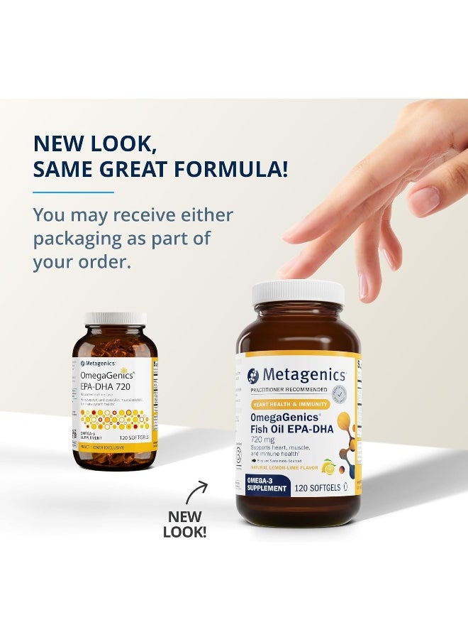 OmegaGenicsÂ® EPA-DHA 720 Omega-3 Fish Oil â€“ Daily Supplement (120 Softgels)