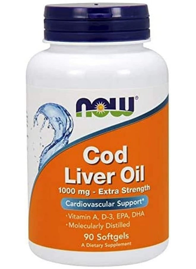 Now Foods, Cod Liver Oil, 1,000 Mg, 90 Softgels