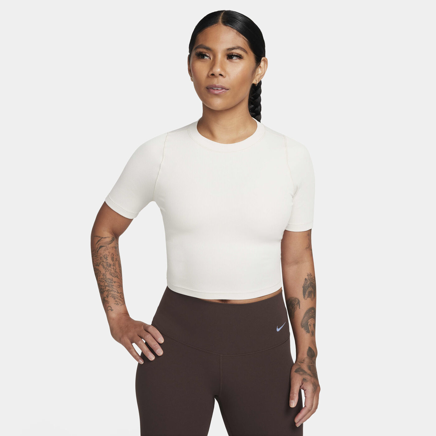 Women's Dri-FIT Zenvy Rib Training Crop Top