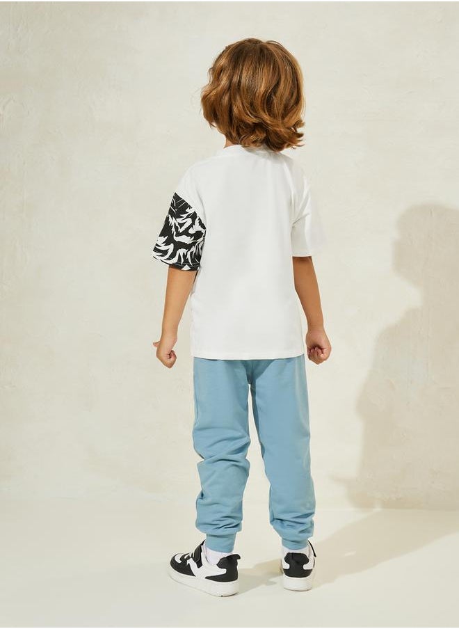 Tiger Graphic Print T-Shirt & Joggers Set