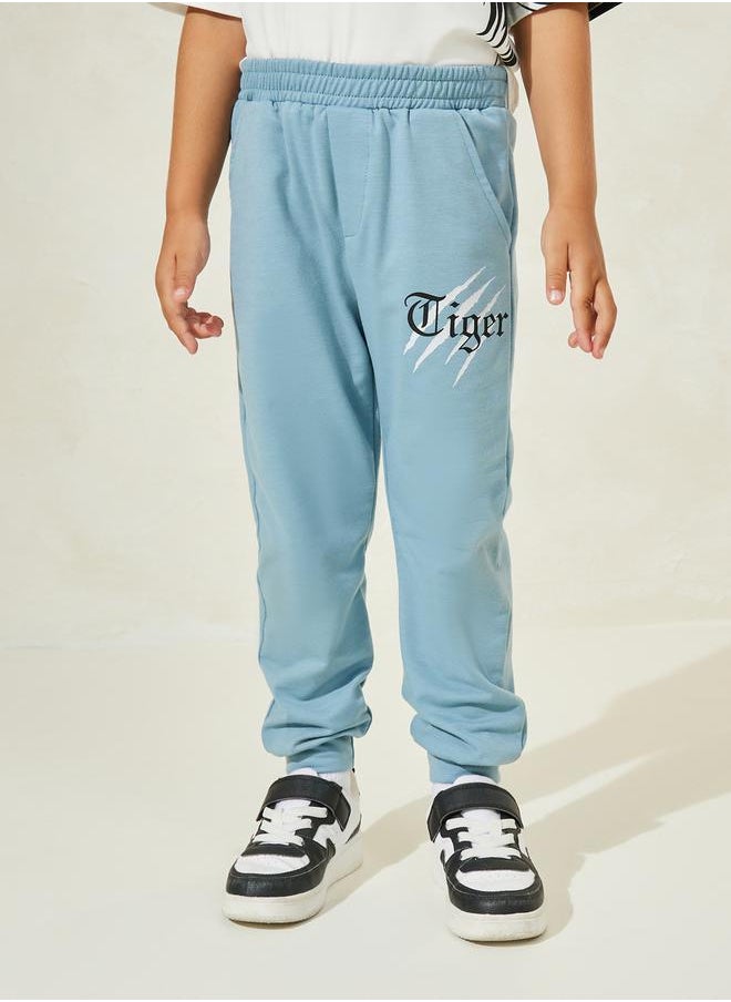 Tiger Graphic Print T-Shirt & Joggers Set