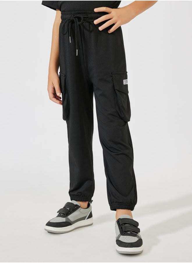 Patch Detail Hooded Top & Cargo Joggers Set