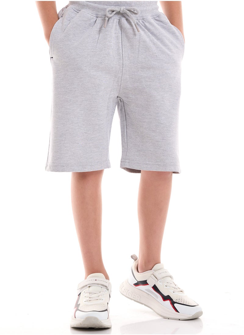 Boys 2-Piece Set: T-Shirt & short for (6-12 Years) Navy & Grey