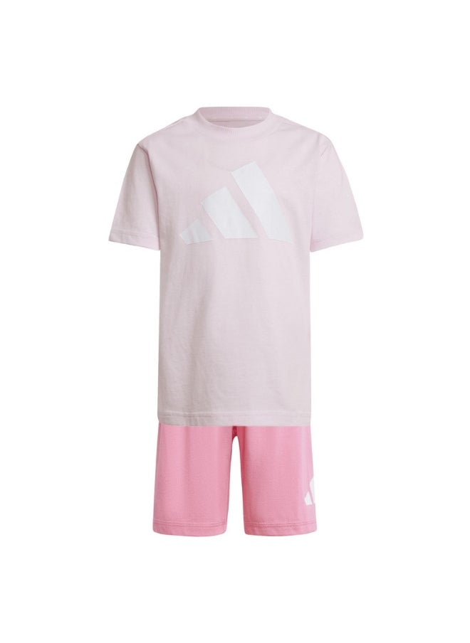 adidas LK BL T-SET 160 Pink Training SUITS for Unisex Kids - 3-4Y