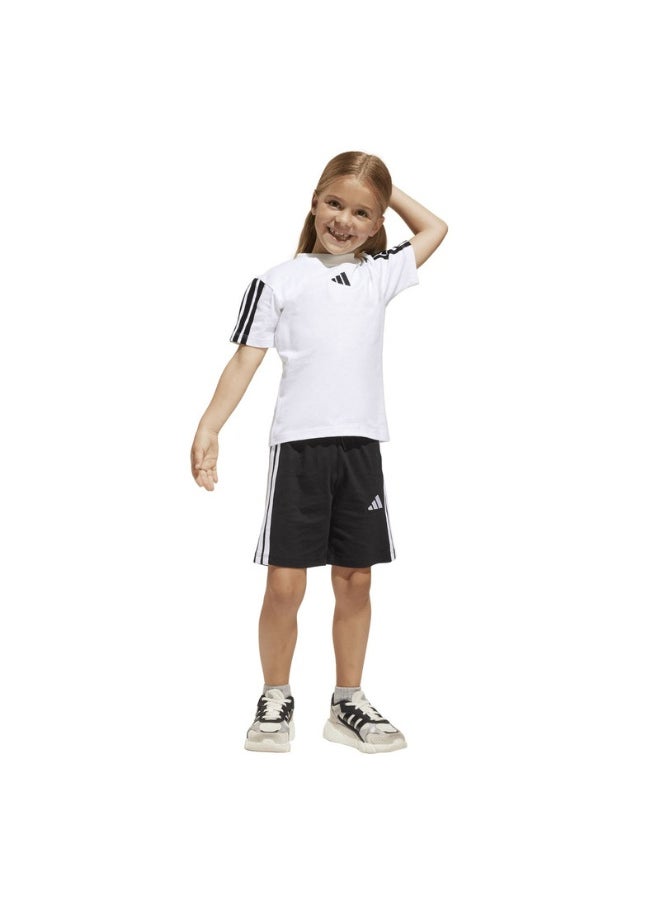 adidas LK 3S T-SET 160 White Training SUITS for Unisex Kids - 3-4Y