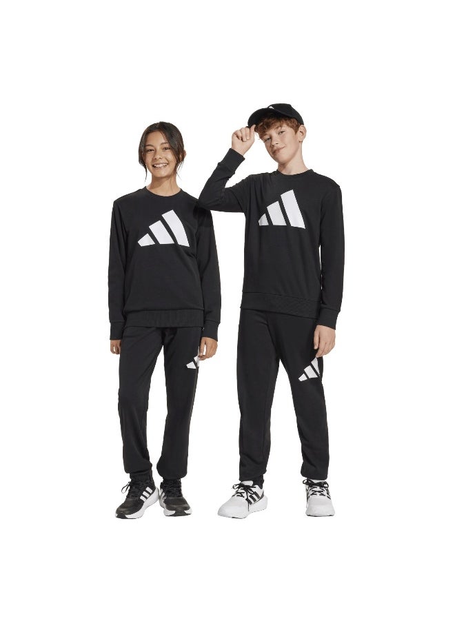 J Bl Ft Jog 240 Black Training Suits For Junior 7-8Y
