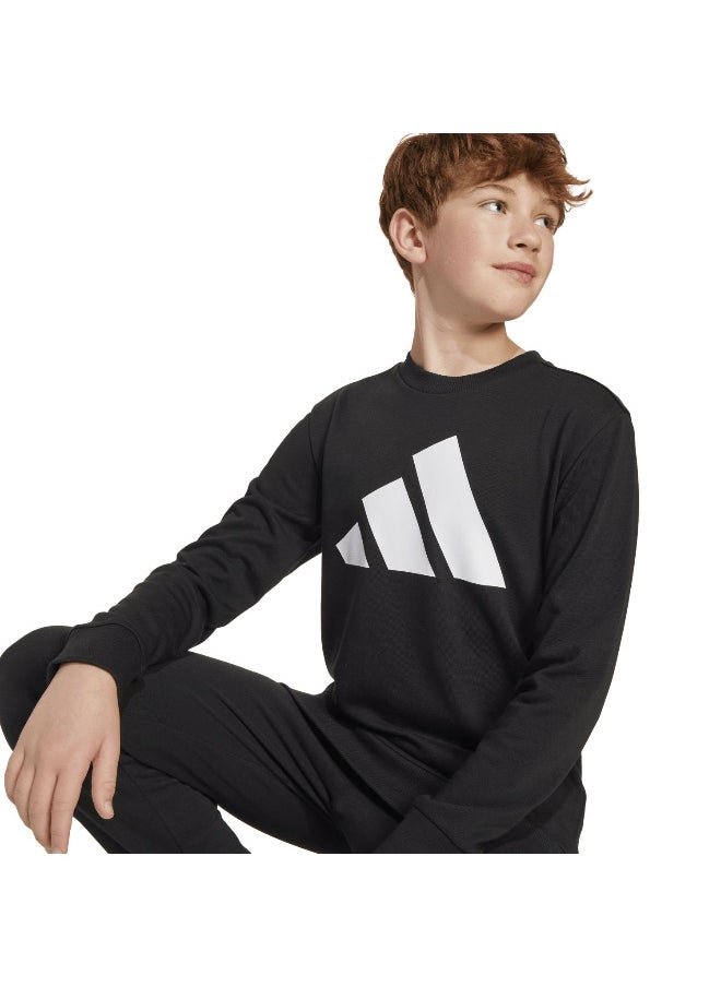 J Bl Ft Jog 240 Black Training Suits For Junior 7-8Y