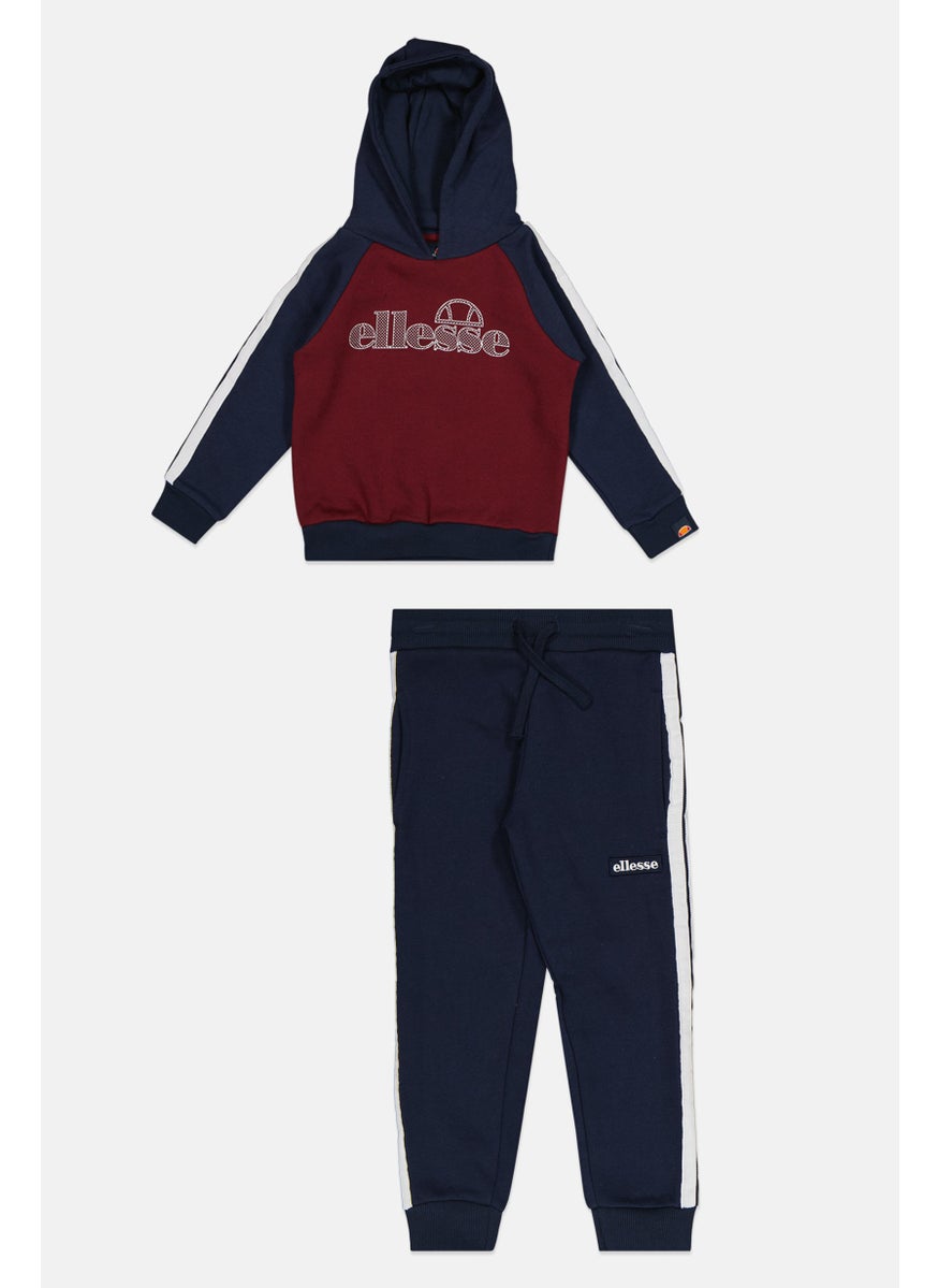 Toddlers Boy 2 Pieces Brand Logo Hoodie And Sweatpants Set, Navy