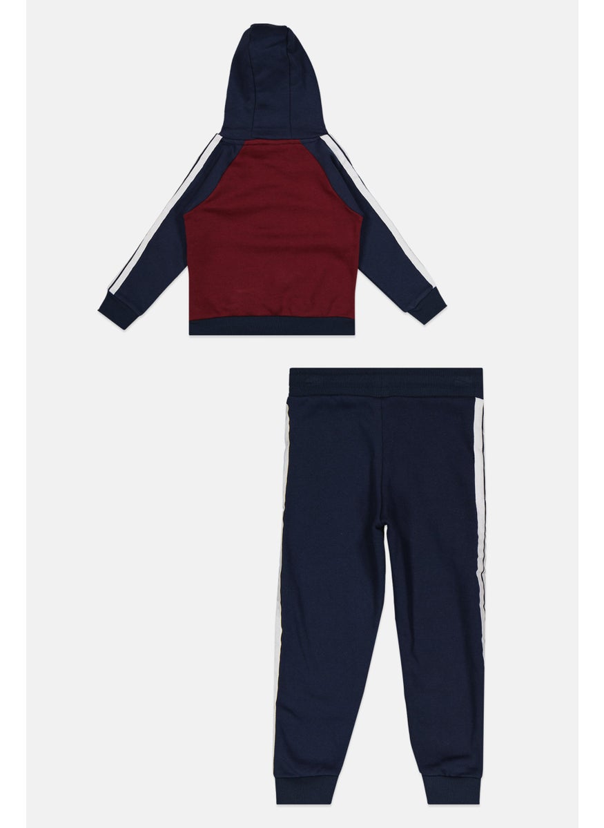 Toddlers Boy 2 Pieces Brand Logo Hoodie And Sweatpants Set, Navy