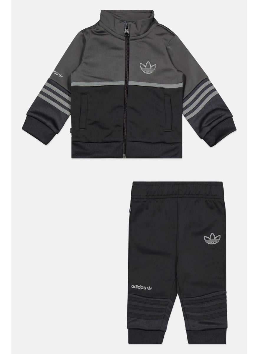 Toddler Boys Brand Logo Tracksuits, Grey/Black