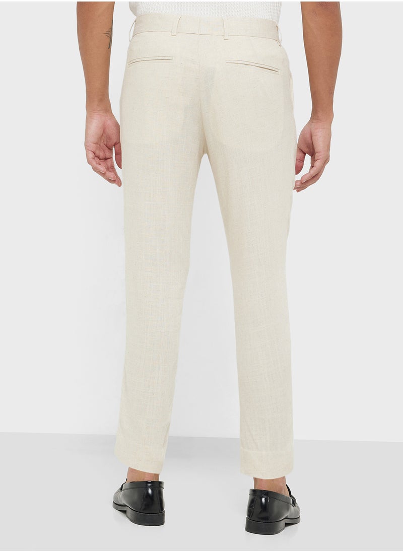 Slim Fit Linen Pants