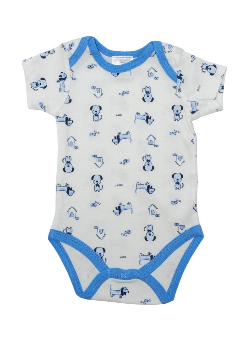 Bambimici 3-Piece Short Sleeve Animal Printed Bodysuit for Baby Boy