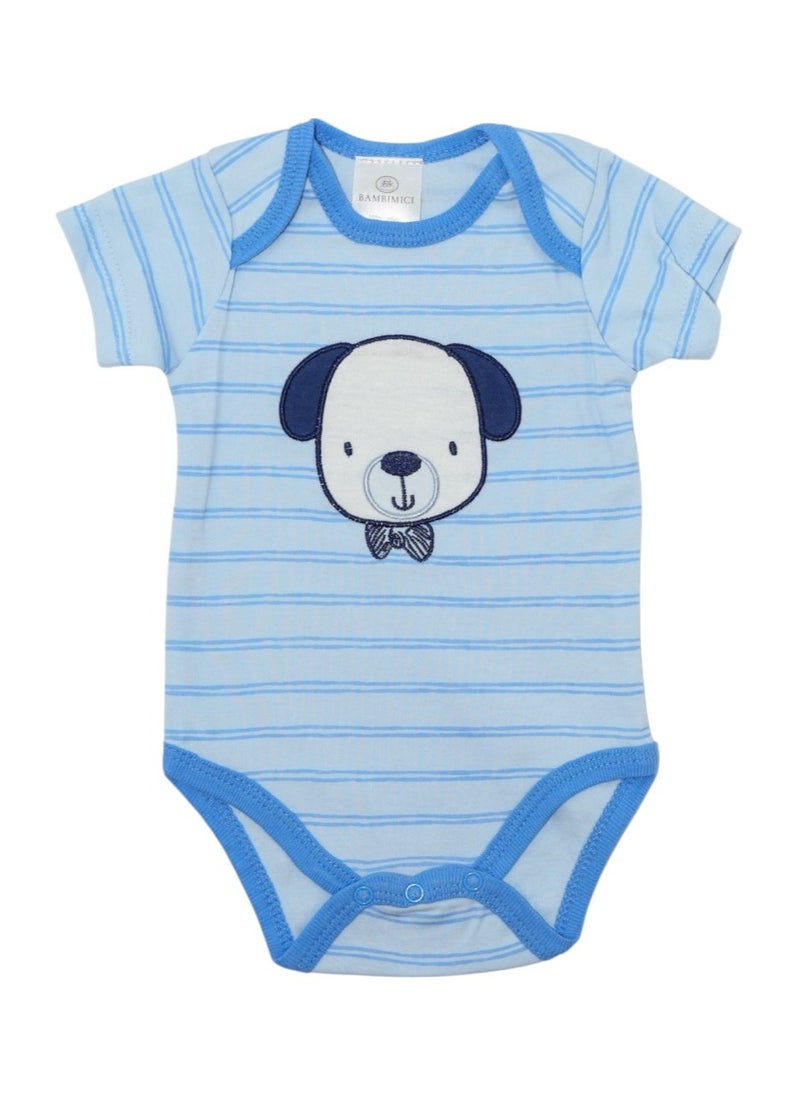 Bambimici 3-Piece Short Sleeve Animal Printed Bodysuit for Baby Boy