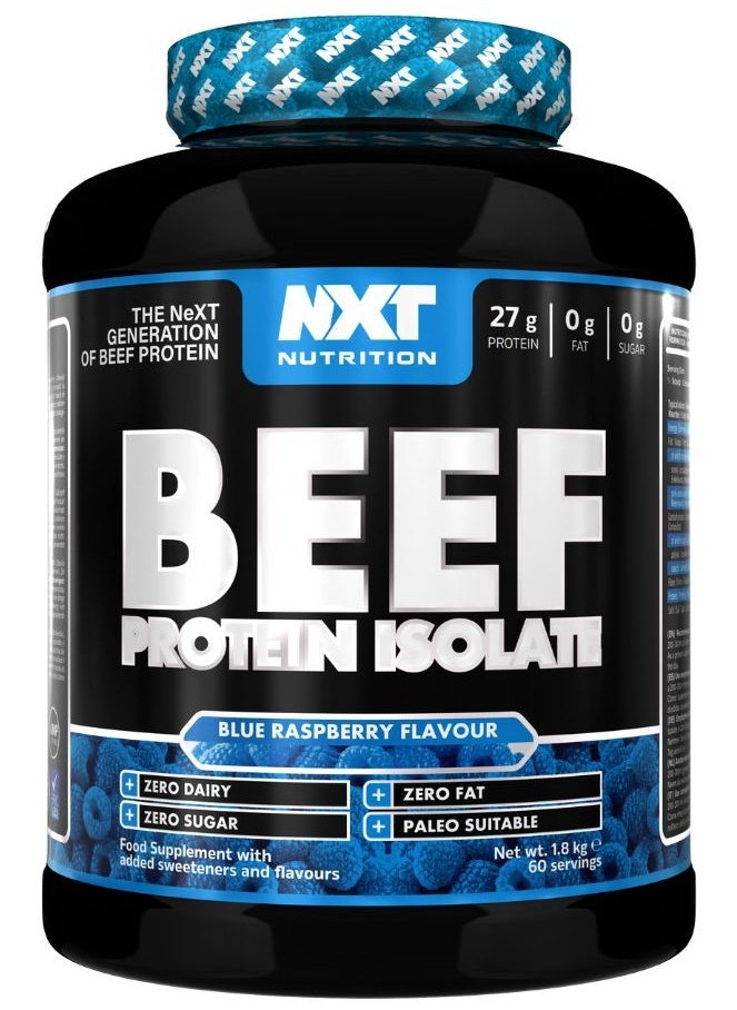 Beef Protein Isolate Zero Dairy Blue Raspberry 60 Servings 1800g