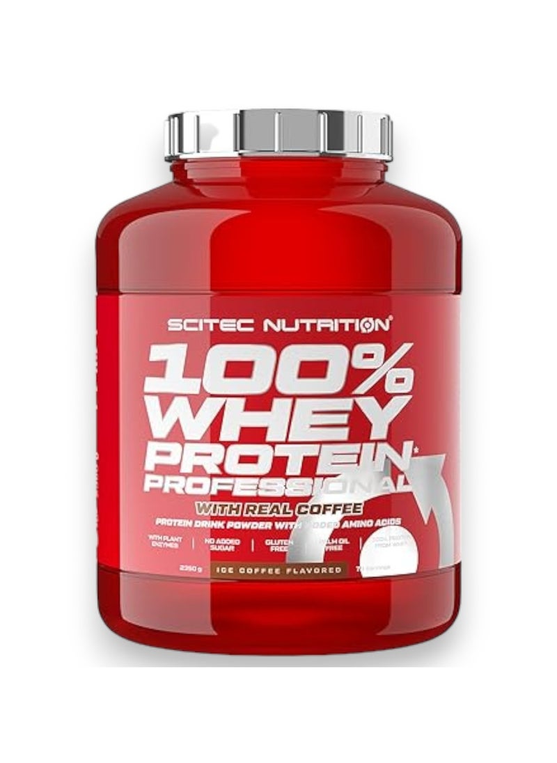 100% Whey Protein Professional Protein Powder Drink With Added Amino Acids, Ice Coffee Flavour, 78 Servings