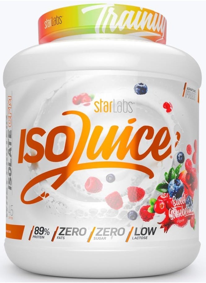 Isojuice Whey Protein Isolate  Sweet Gosseberries flavour 3 LB