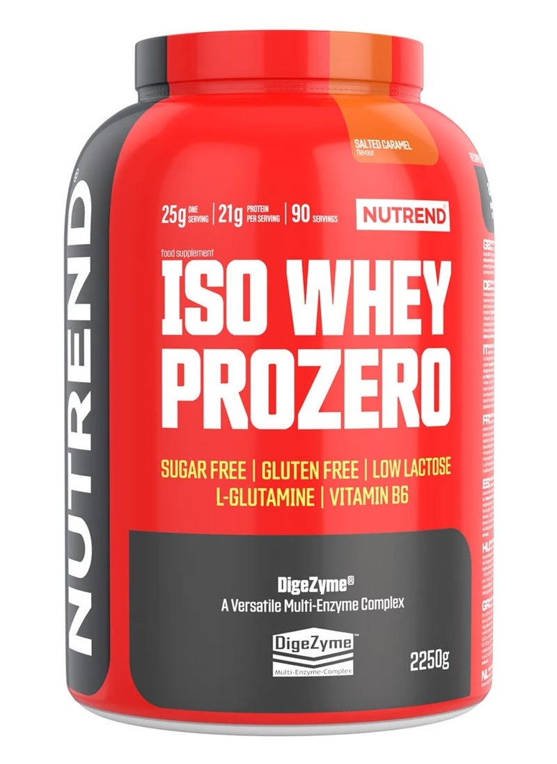 ISO Whey Pro Zero - Premium Whey Protein Isolate, Salted Caramel Flavor, 2250g