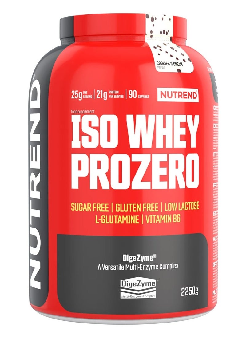 ISO Whey Pro Zero - Premium Whey Protein Isolate, Cookies Cream Flavor, 2250g
